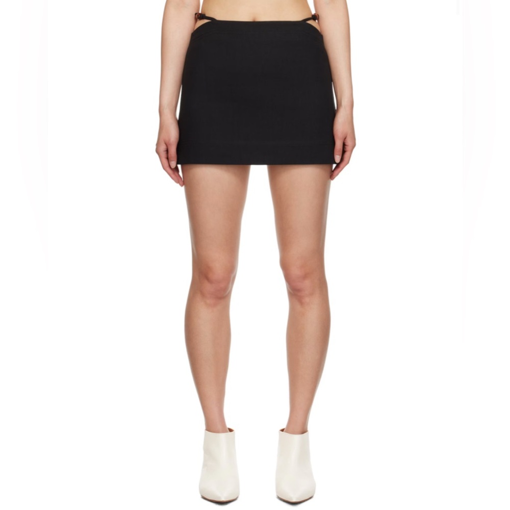NWT GANNI Black Beaded Miniskirt